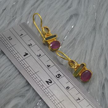 Red Ruby, Citrine And Tourmaline Earrings, 5 of 6