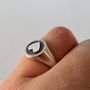 Personalised Symbol Round Silver Signet Ring, thumbnail 4 of 4