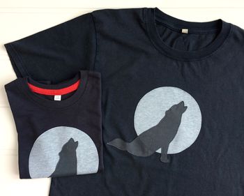 Parent And Child Wolf T Shirt Set, 6 of 10