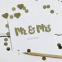 Personalised Mr And Mrs Glitter Cut Out Card, thumbnail 1 of 3