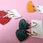 'Mr And Mrs' Small Leather Heart Keyring, thumbnail 2 of 7