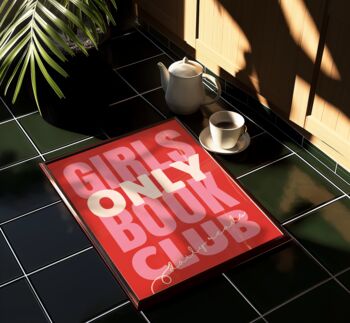 Girls Book Club Wall Art Print Gift For Book Lovers Reading, 5 of 9