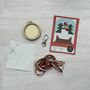 Let It Snow! Christmas Mini Matchbox Cross Stitch Kit, thumbnail 5 of 5