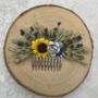 Sunflower And Lavender Flower Hair Comb, thumbnail 1 of 6