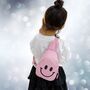 Stocking Filler Kids Crossover Backpack With Smiley Face Blue, thumbnail 7 of 7