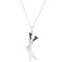 Solid Silver Y Initial Necklace With Green Marble, thumbnail 2 of 6