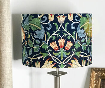 William Morris Lodden Indigo Lampshade Three Sizes, 2 of 5