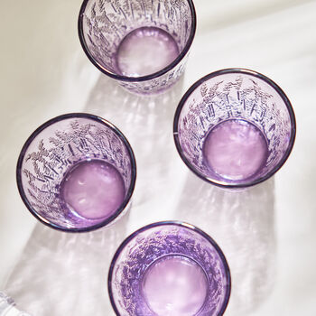 Set Of Four Embossed Heather Tumblers, 6 of 9