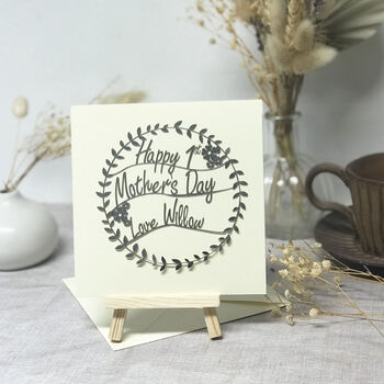 Personalised Papercut 1st Mother's Day Card, 11 of 12
