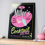 Personalised Retro Style Cocktail Metal Sign, thumbnail 1 of 4