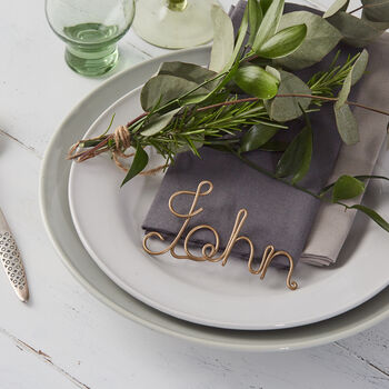 Personalised Table Wire Place Names Set, 3 of 6