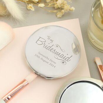 Personalised Bridesmaid Compact Mirror, 2 of 3