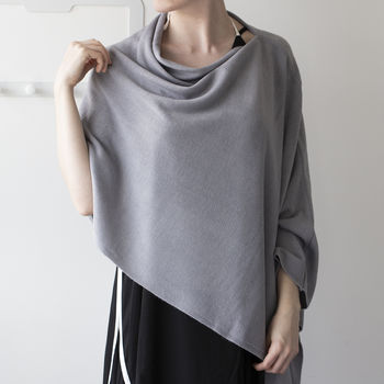 Personalised Easy To Wear Fine Knit Overhead Poncho, 3 of 12