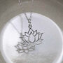 Sterling Silver Lotus Flower Necklace, thumbnail 3 of 6