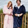 Personalised Premium Sherpa Hooded Cuffed Robe, thumbnail 4 of 5