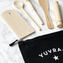 Personalised Solid Wood Baking Set And Pouch, thumbnail 1 of 5