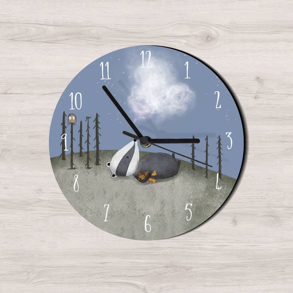 Badger And Owl Clock, 1 of 3