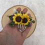 Small Sunflower Flower Hair Wedding Comb, thumbnail 2 of 5