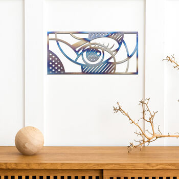 Abstract Eye Metal Wall Art Contemporary Decor, 9 of 11