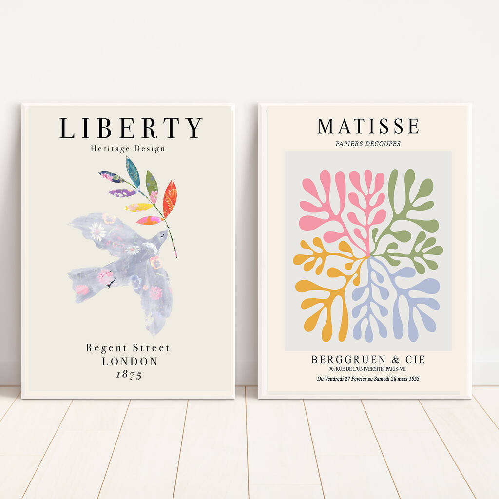 Liberty Bird And Matisse Set Of Two Art Prints By Stanley Street Studio