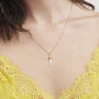 Gold Rose And Dagger Necklace, thumbnail 1 of 6