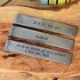 Personalised 11th Anniversary Gift, Steel Scroll Bookmark, thumbnail 2 of 10