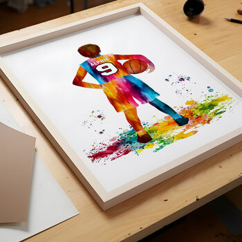 Personalised Custom Basketball Player Print, 4 of 6