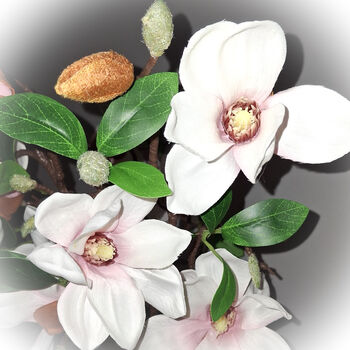 Faux Flowers Stems Magnolia, 5 of 5