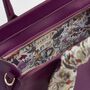 Floral Engravings Large Plum Tote, thumbnail 5 of 6