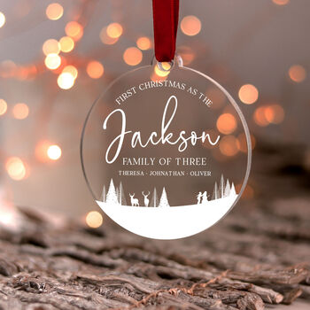 Personalised First Family Christmas Tree Decoration, 4 of 6