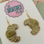 Croissant Glitter Resin Earrings, thumbnail 4 of 4