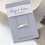 Hugs And Kisses Silver Bar Necklace, thumbnail 9 of 9