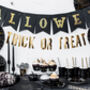 Halloween Gold Trick Or Treat Banner Garland, thumbnail 3 of 3