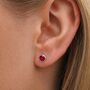 Sterling Silver July Birthstone Stud Earrings, thumbnail 1 of 5