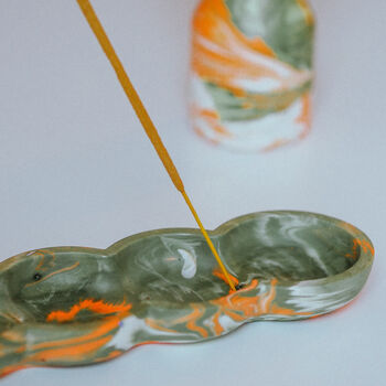 Bubble Incense Holder In Orange Margarita, 2 of 3