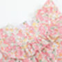 Edith Pink Floral Frill Dress, thumbnail 2 of 9