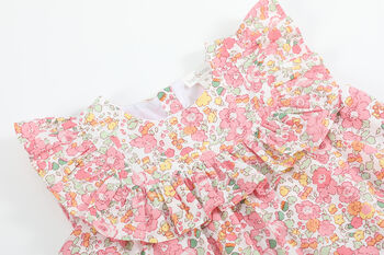 Edith Pink Floral Frill Dress, 2 of 9