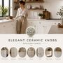 Minimalist Floral Round Shaped Drawer Knob, thumbnail 4 of 7