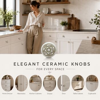 Minimalist Floral Round Shaped Drawer Knob, 4 of 7