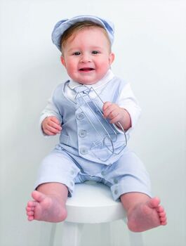 Personalise Name Baby Boy's All In One Outfit, 4 of 7