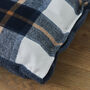Personalised Deep Duvet Navy Check Medium Dog Bed, thumbnail 5 of 5