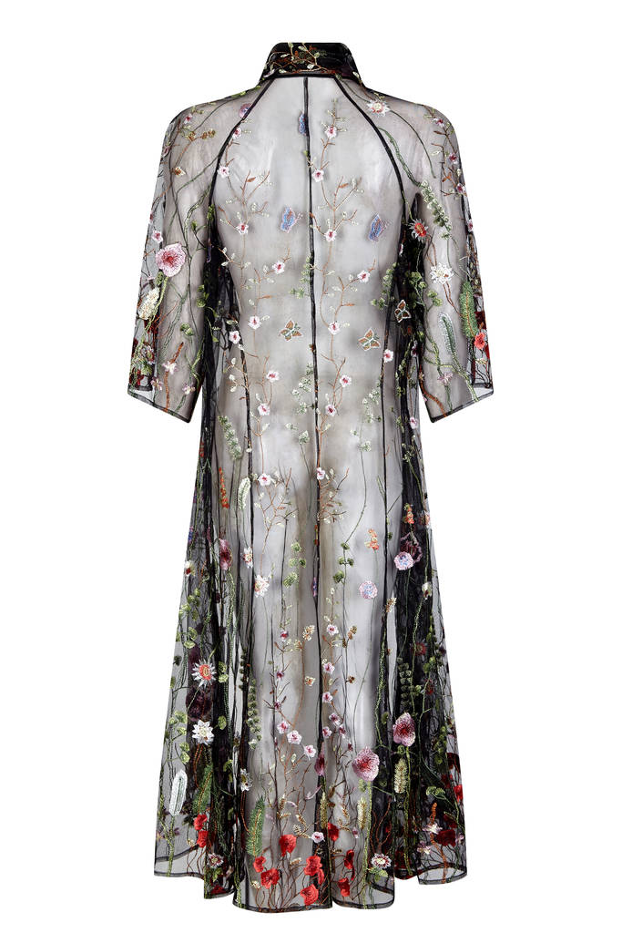 georgette gown with jacket