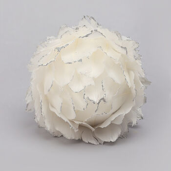 G Decor Luxurious White Feather Christmas Tree Bauble, 3 of 3