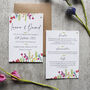 Digital Wildflower Floral Wedding Invitations, thumbnail 5 of 6