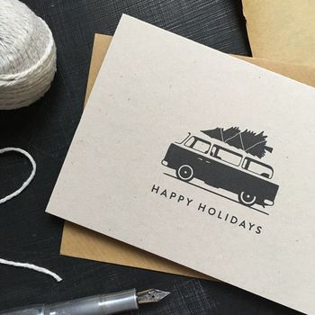'Happy Holidays' Campervan Christmas Card, 3 of 3
