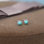 Green Turquoise Stud Earrings, thumbnail 8 of 12