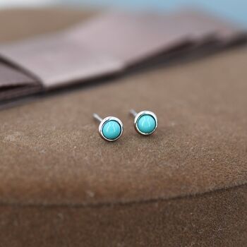 Green Turquoise Stud Earrings, 8 of 12