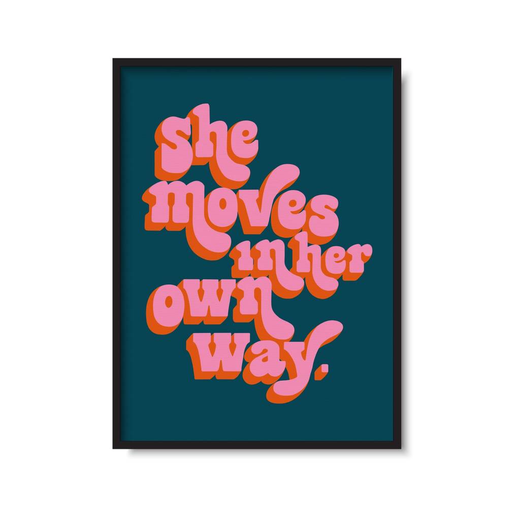 She Moves In Her Own Way Music Gift Print, 1 of 7