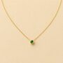 Emerald Bezel Set Stud Earrings, thumbnail 2 of 5