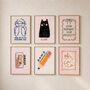 Set Of Six Funny And Inspirational Themed Art Prints Bundles, thumbnail 2 of 10